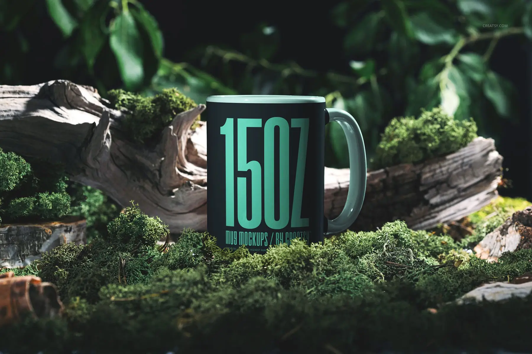 15 oz Coffee Mug Mockup in Nature Scene