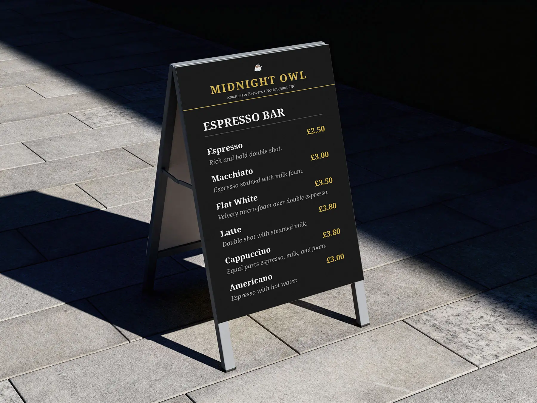 A-Frame Street Sign Mockup (Free Download)