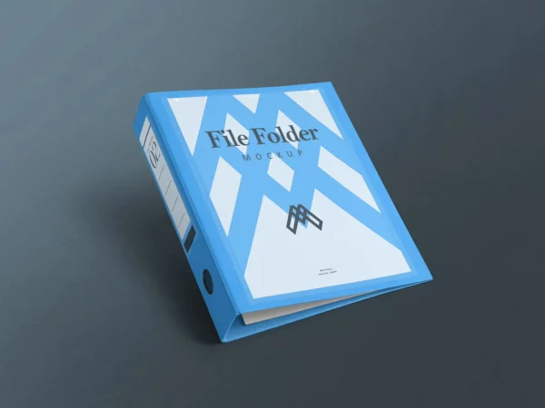 Brand Folder/Box File Mockup Realistic Scene