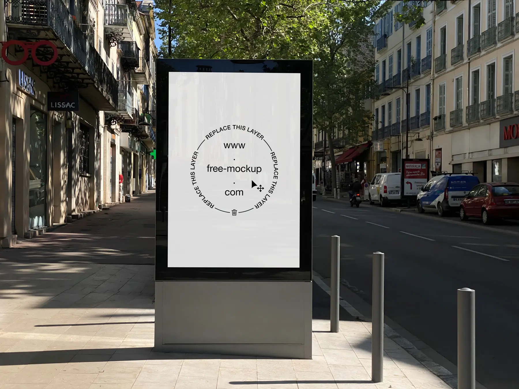 City Light Poster Mockup: Street Photo (Free Download)
