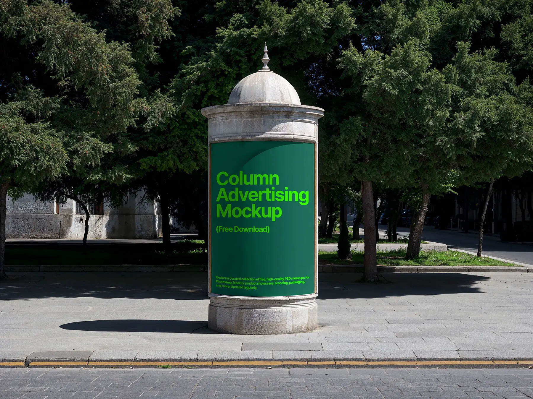 Column Advertising Mockup (Free Download)