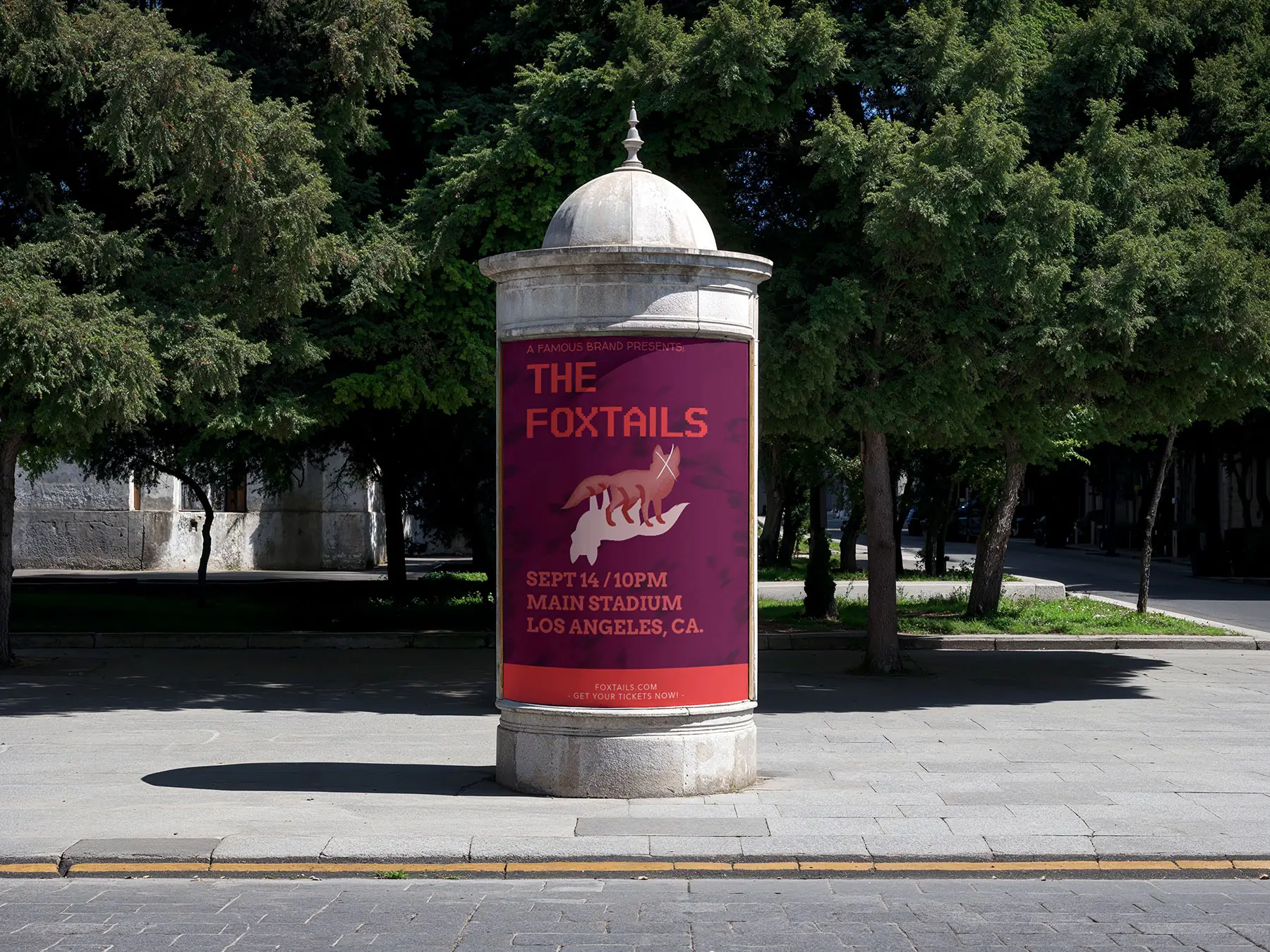 Column Advertising Mockup (Free Download)