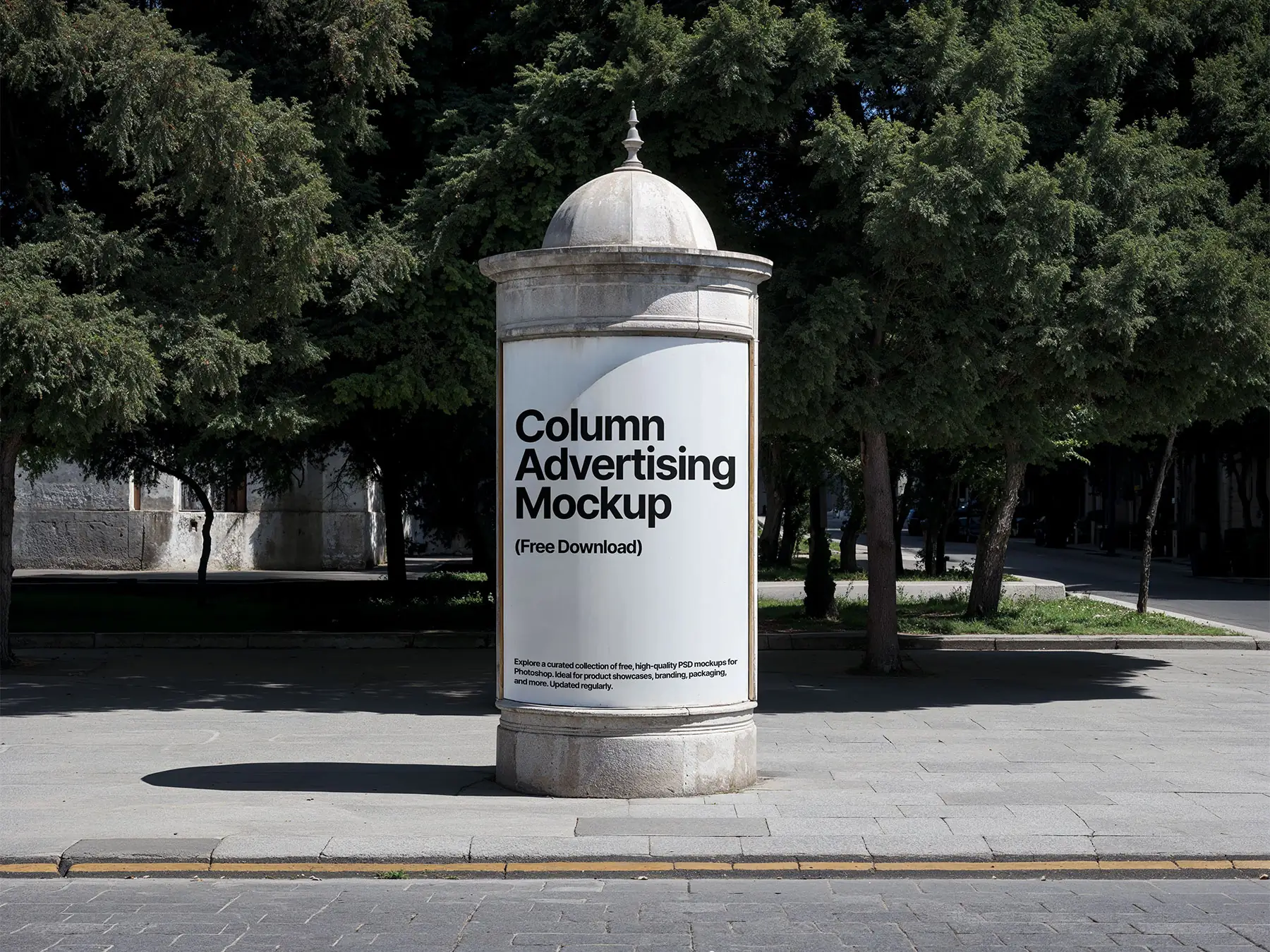 Column Advertising Mockup (Free Download)