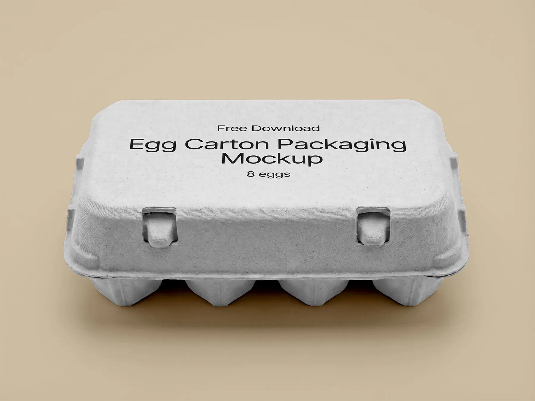 Egg Carton Packaging Mockup (8 Eggs)