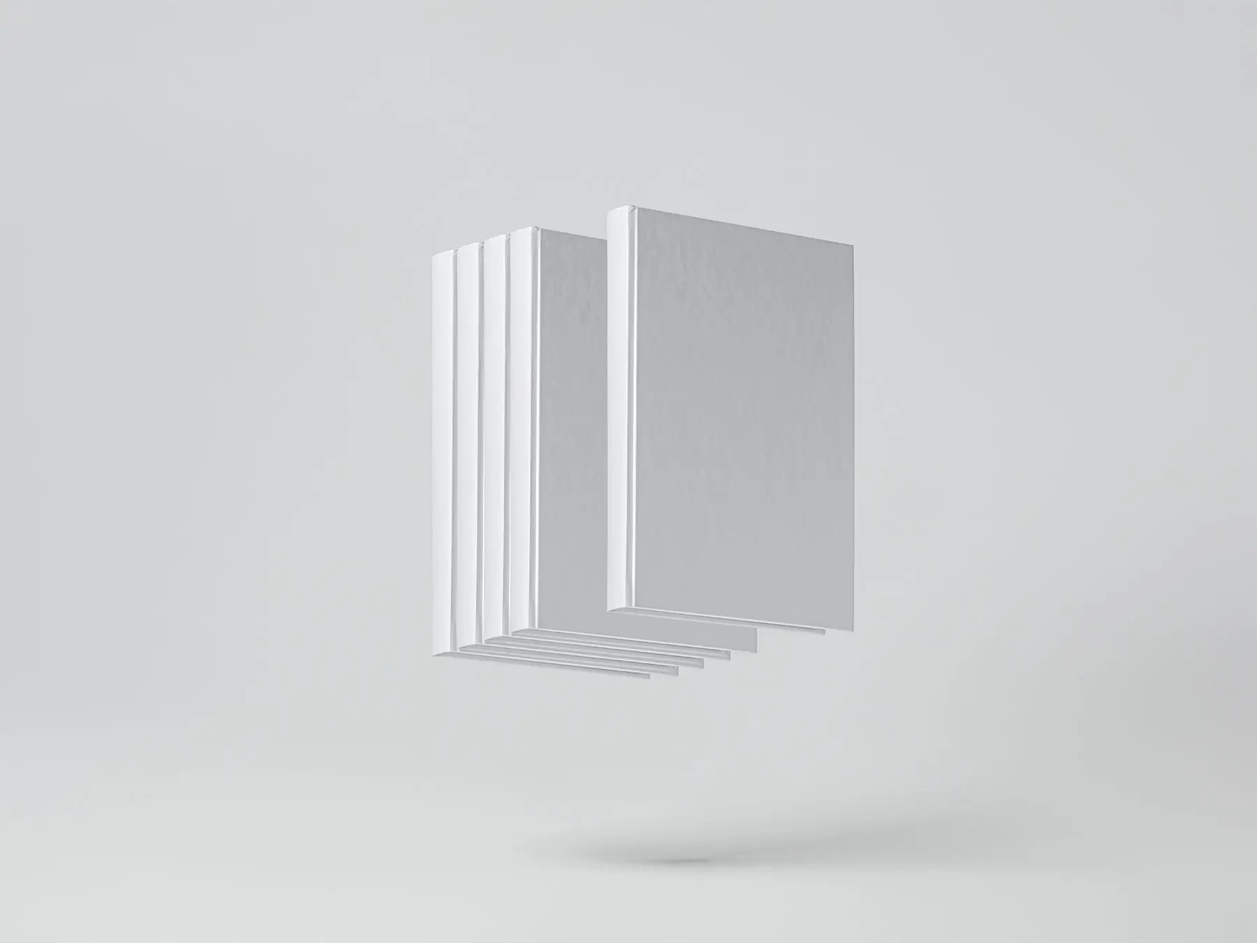 Free Floating Hardcover Book Mockup (Cover & Spine)