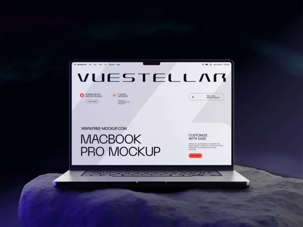 Free MacBook Mockup (PSD)
