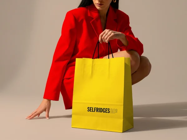 Free Shopping Bag Mockup: Photorealistic Scene