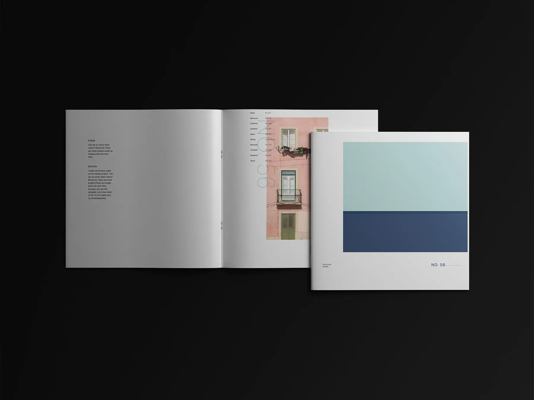 Free Square Brochure Mockup: Open & Closed