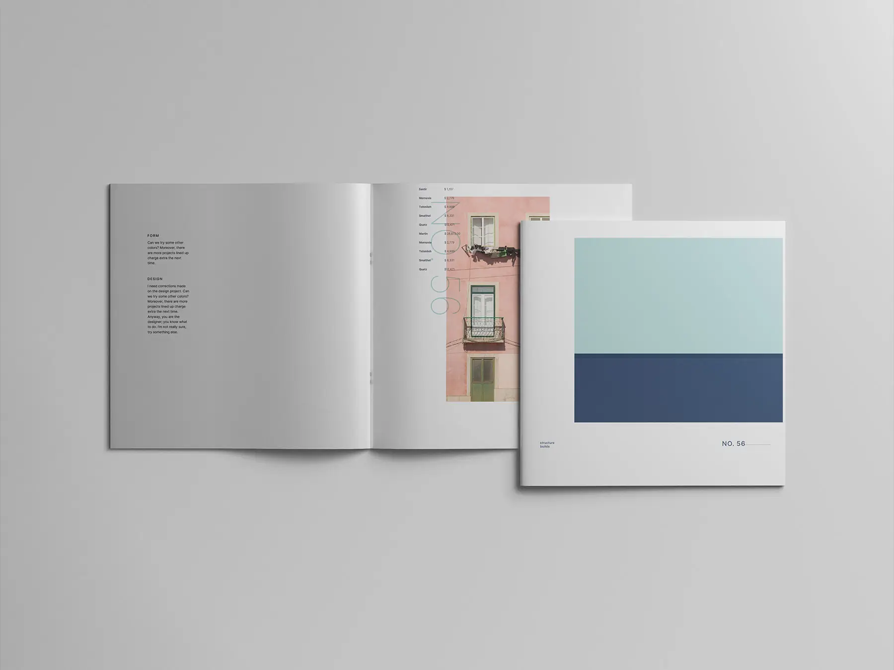 Free Square Brochure Mockup: Open & Closed