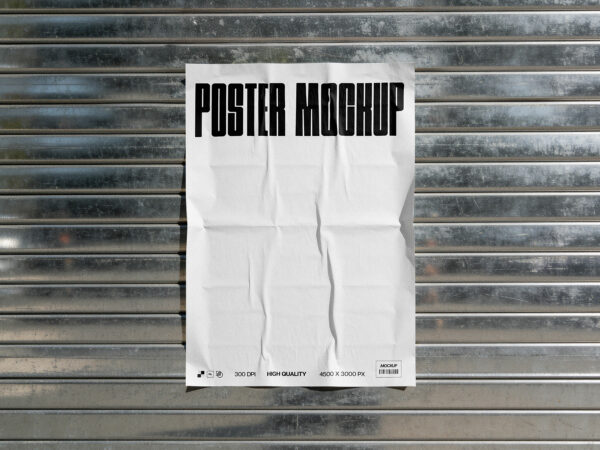 Glued Urban Poster Mockup