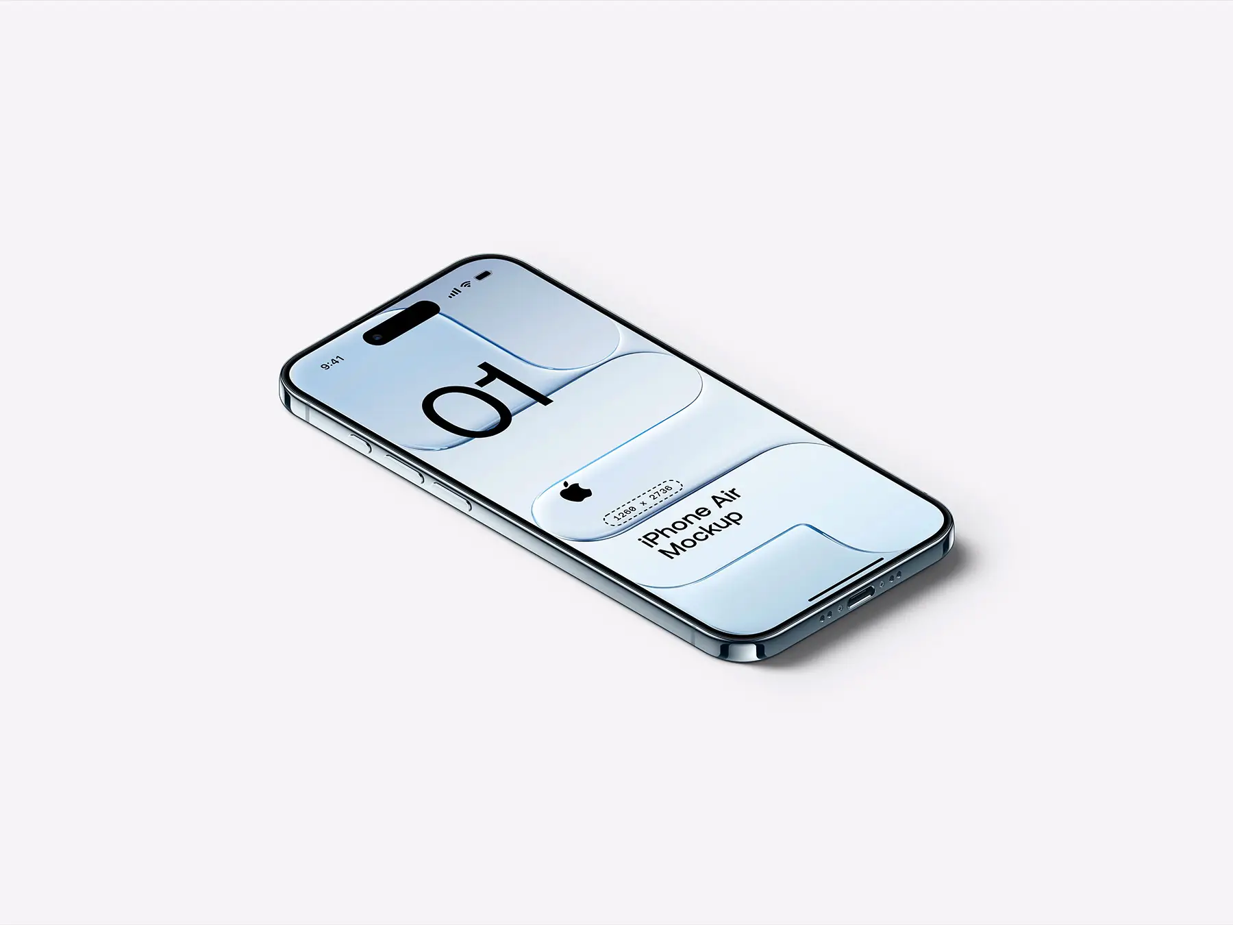 iPhone Air Screen Mockup Clean Scene