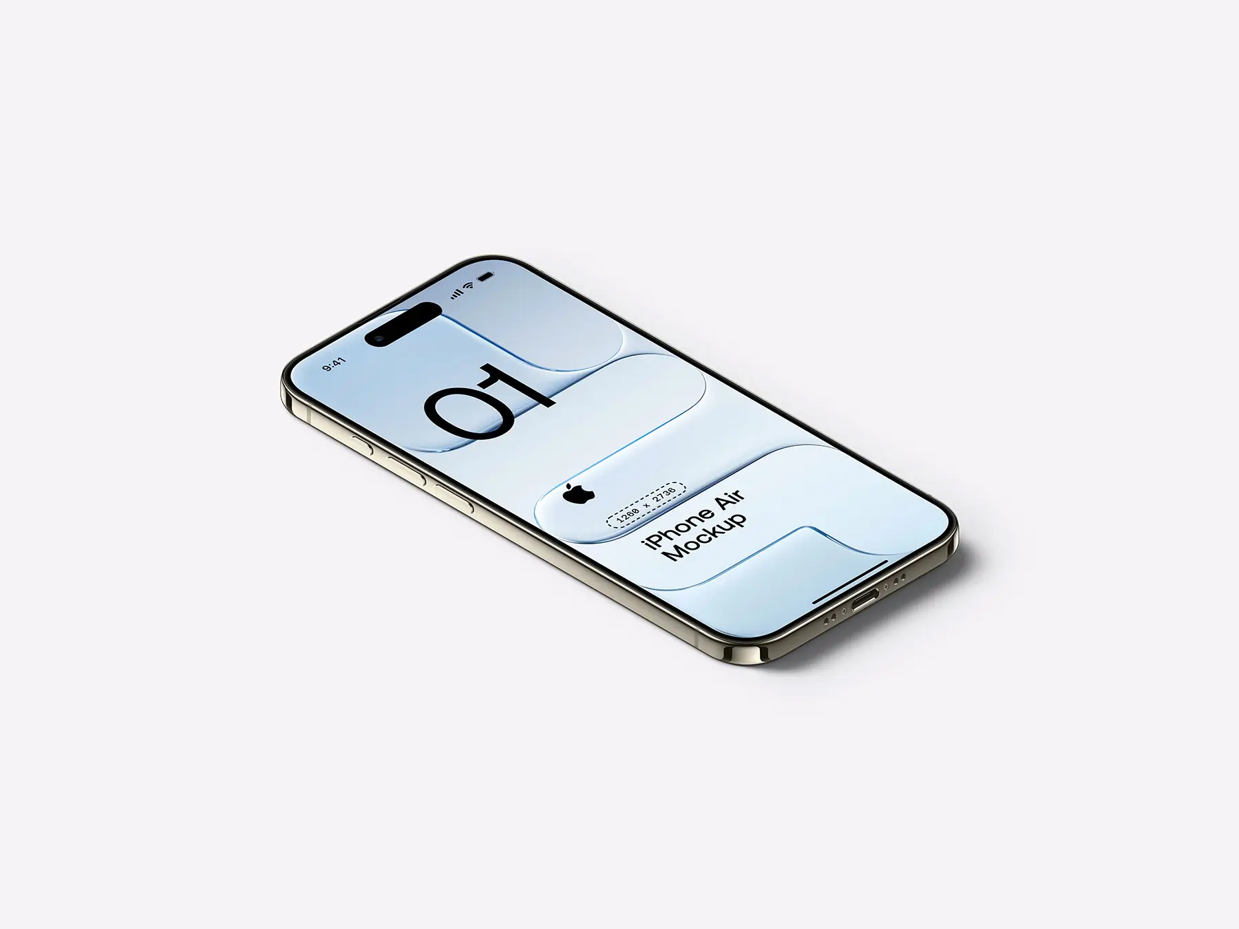 iPhone Air Screen Mockup Clean Scene
