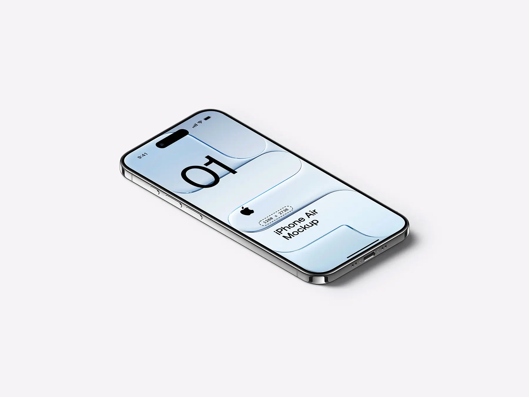 iPhone Air Screen Mockup Clean Scene
