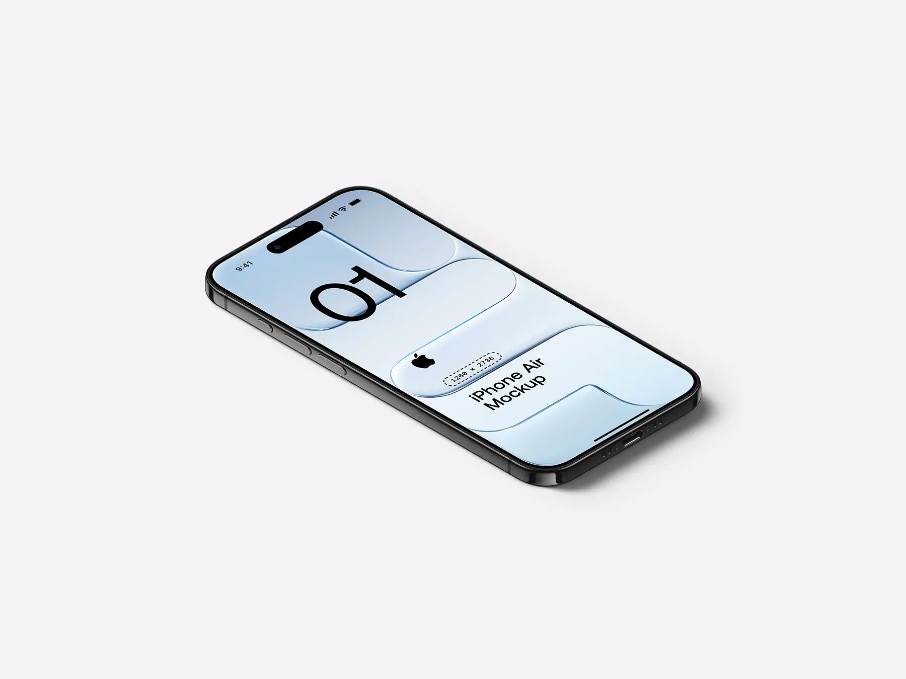 iPhone Air Screen Mockup Clean Scene