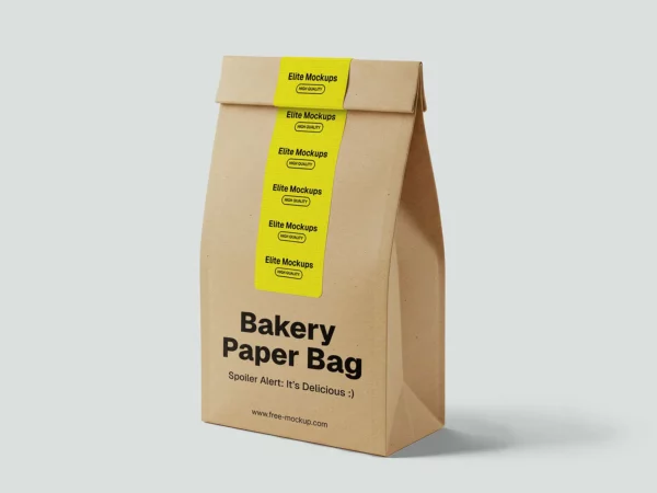 Kraft Bakery Paper Bag Mockup
