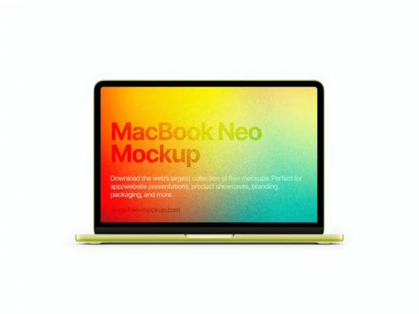 Free MacBook Mockup (Minimalist Scene)