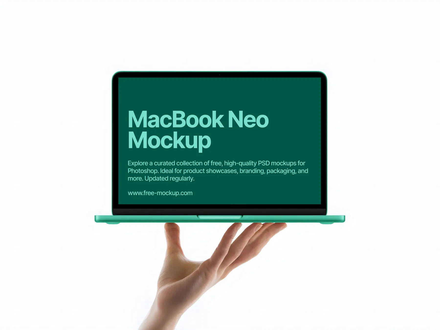 MacBook Neo Mockup in Hand (All Colors)