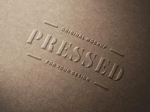 Pressed Paper Logo Mockup (Free Download)
