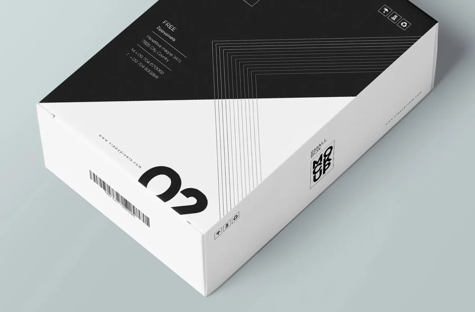Rectangular Product Box Mockup
