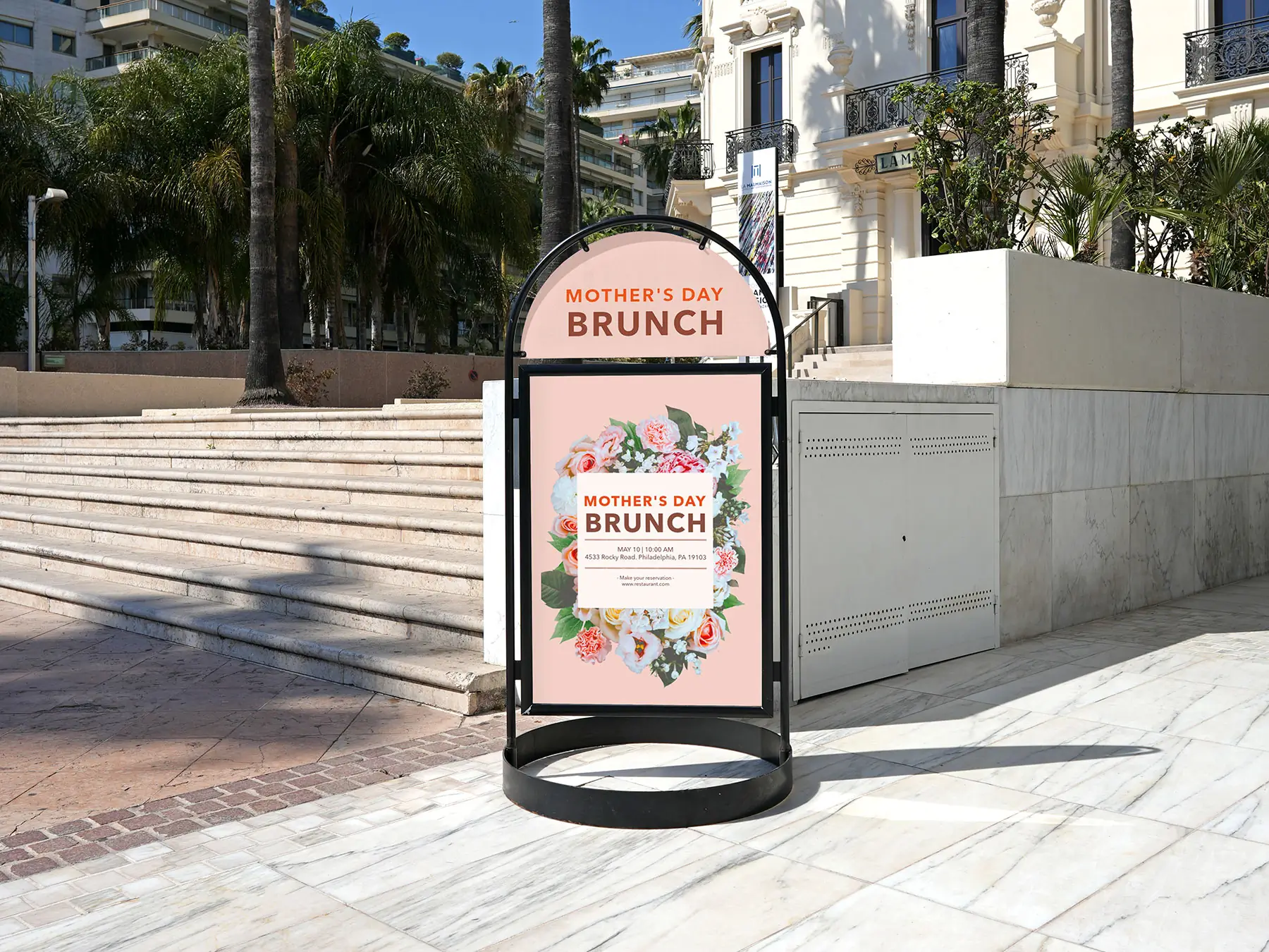 Street Stand Banner Mockup