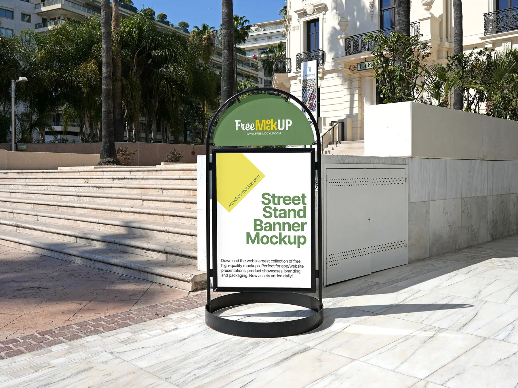 Street Stand Banner Mockup