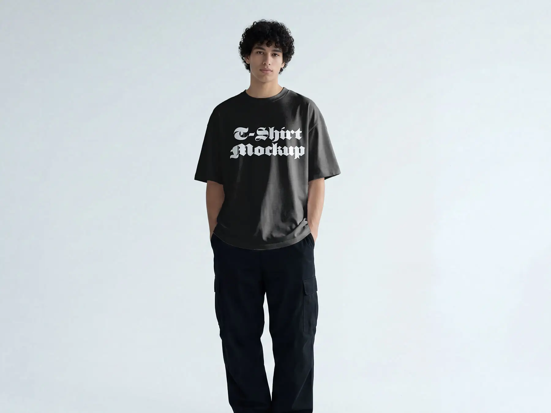 Streetwear T-Shirt Free Mockup: Studio Lighting