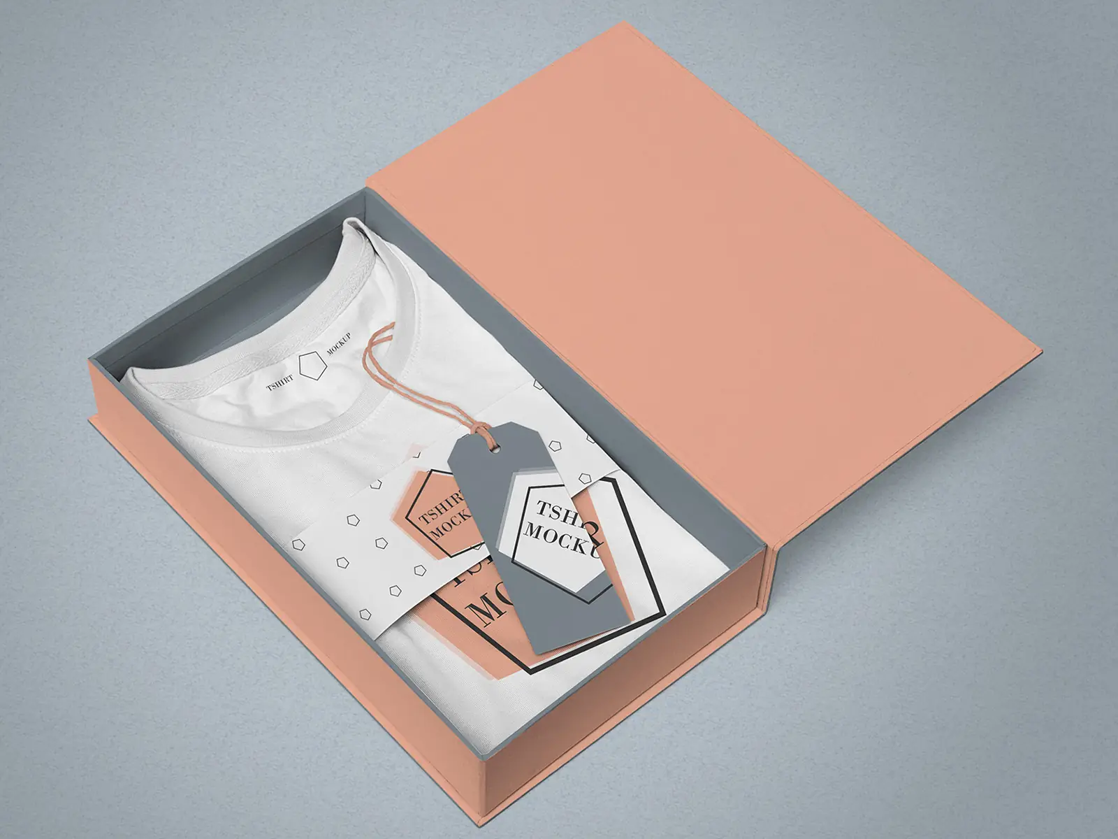 T-Shirt Paper Box Packaging Mockup