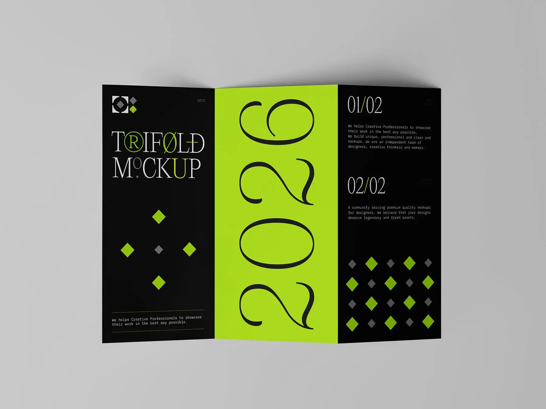 Tri-Fold Brochure Mockup (Free PSD)