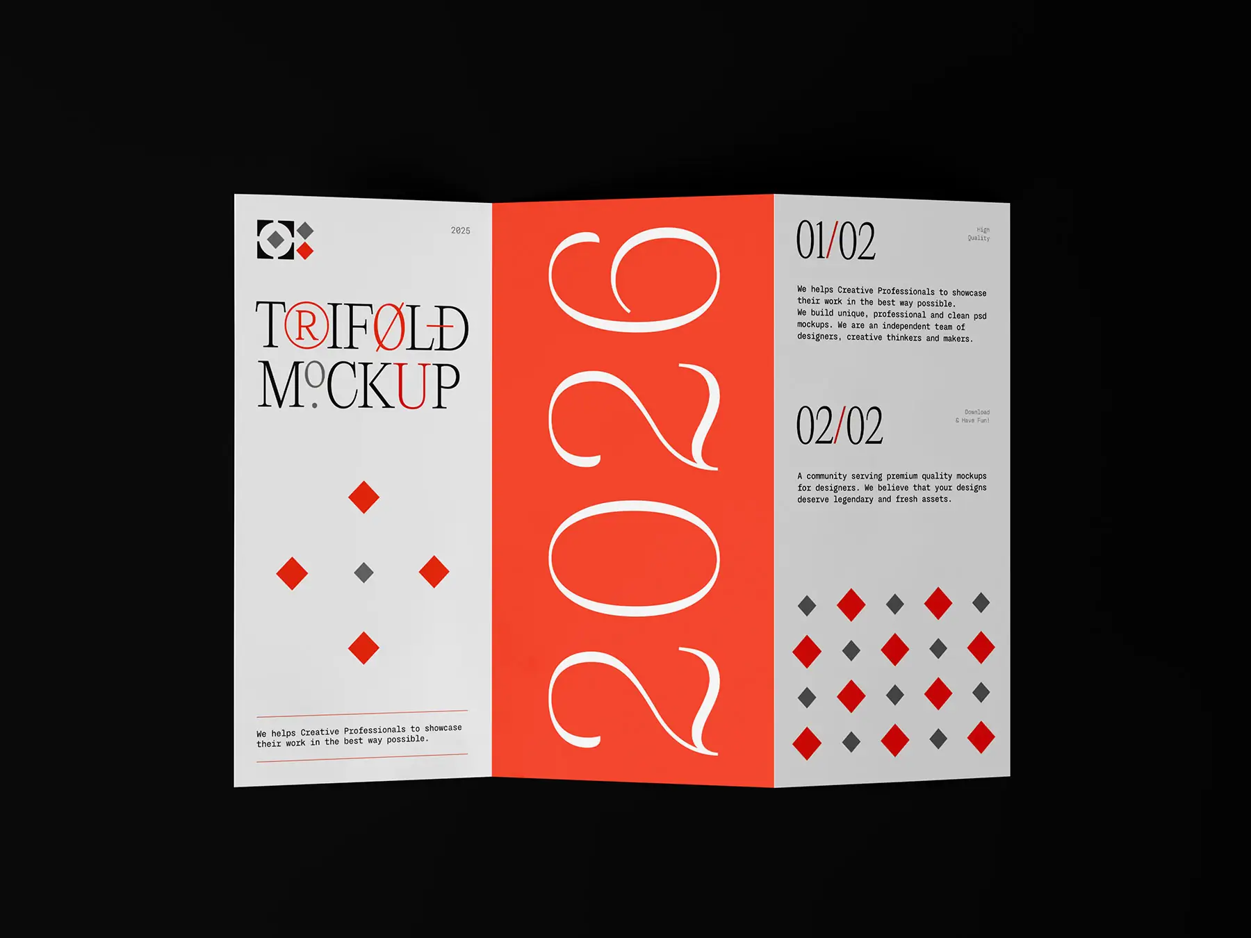 Tri-Fold Brochure Mockup (Free PSD)
