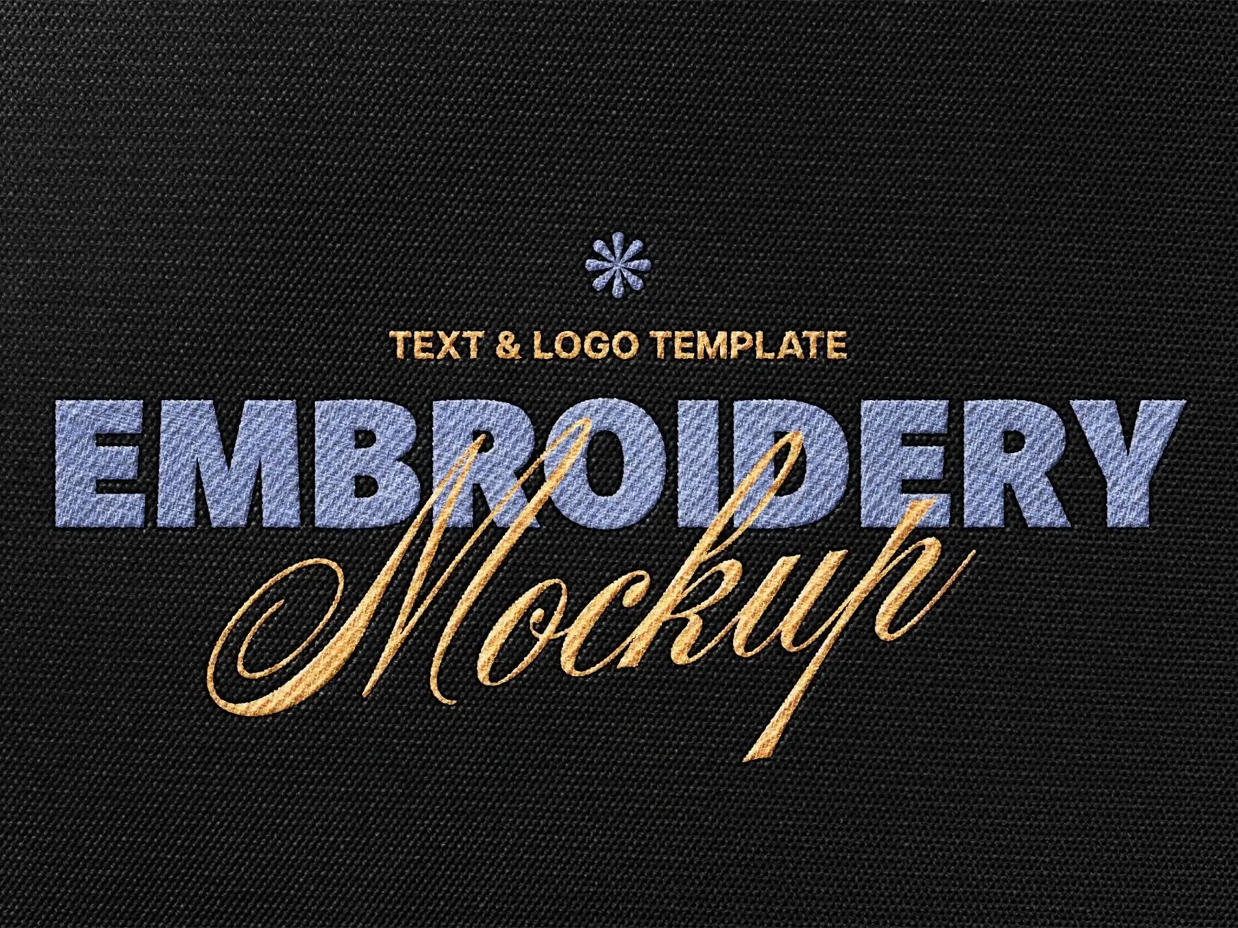 Embroidery Logo Mockup with Stitching Effect