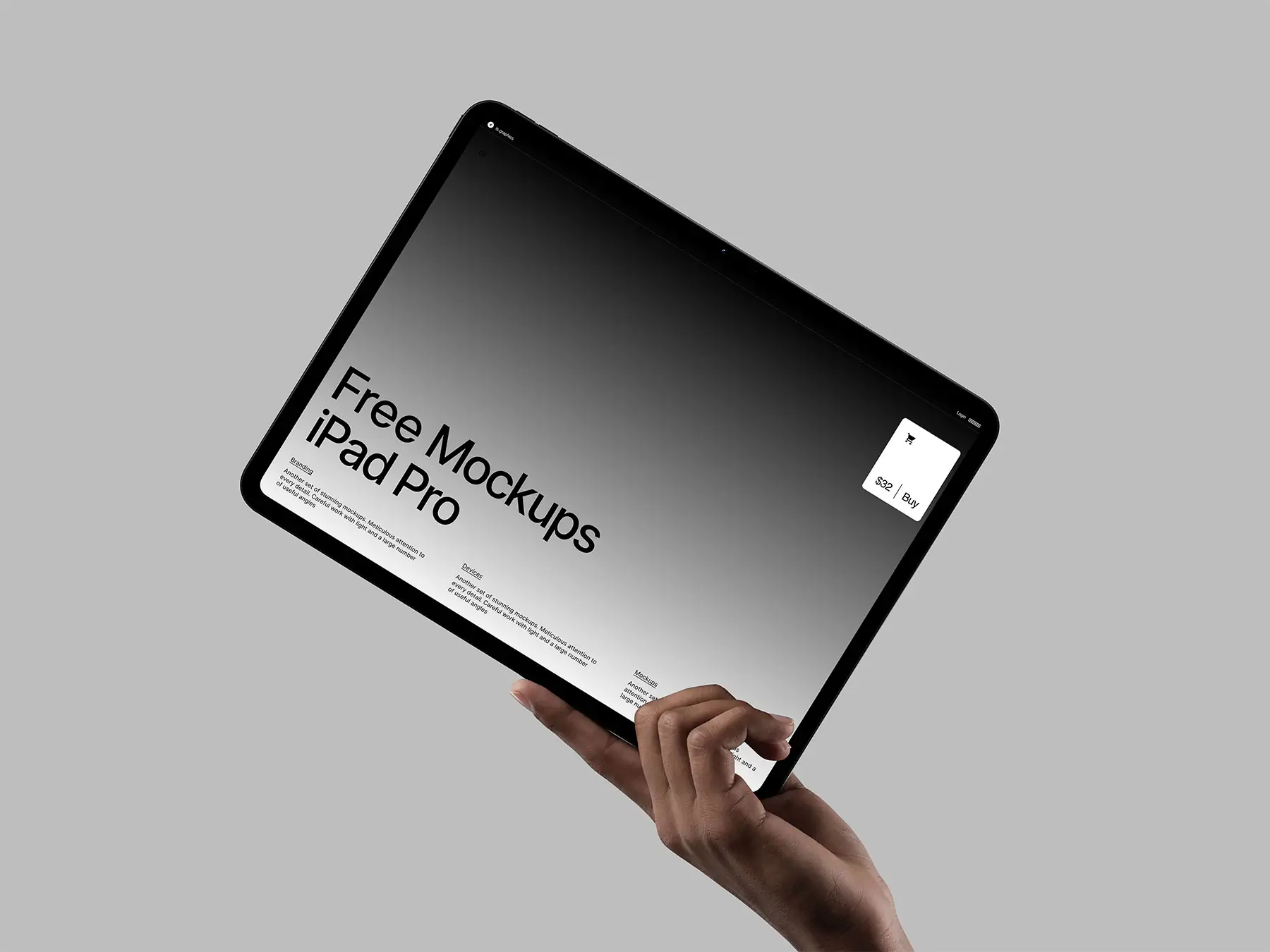 Free Hand-Held iPad Pro Mockup (Realistic PSD)