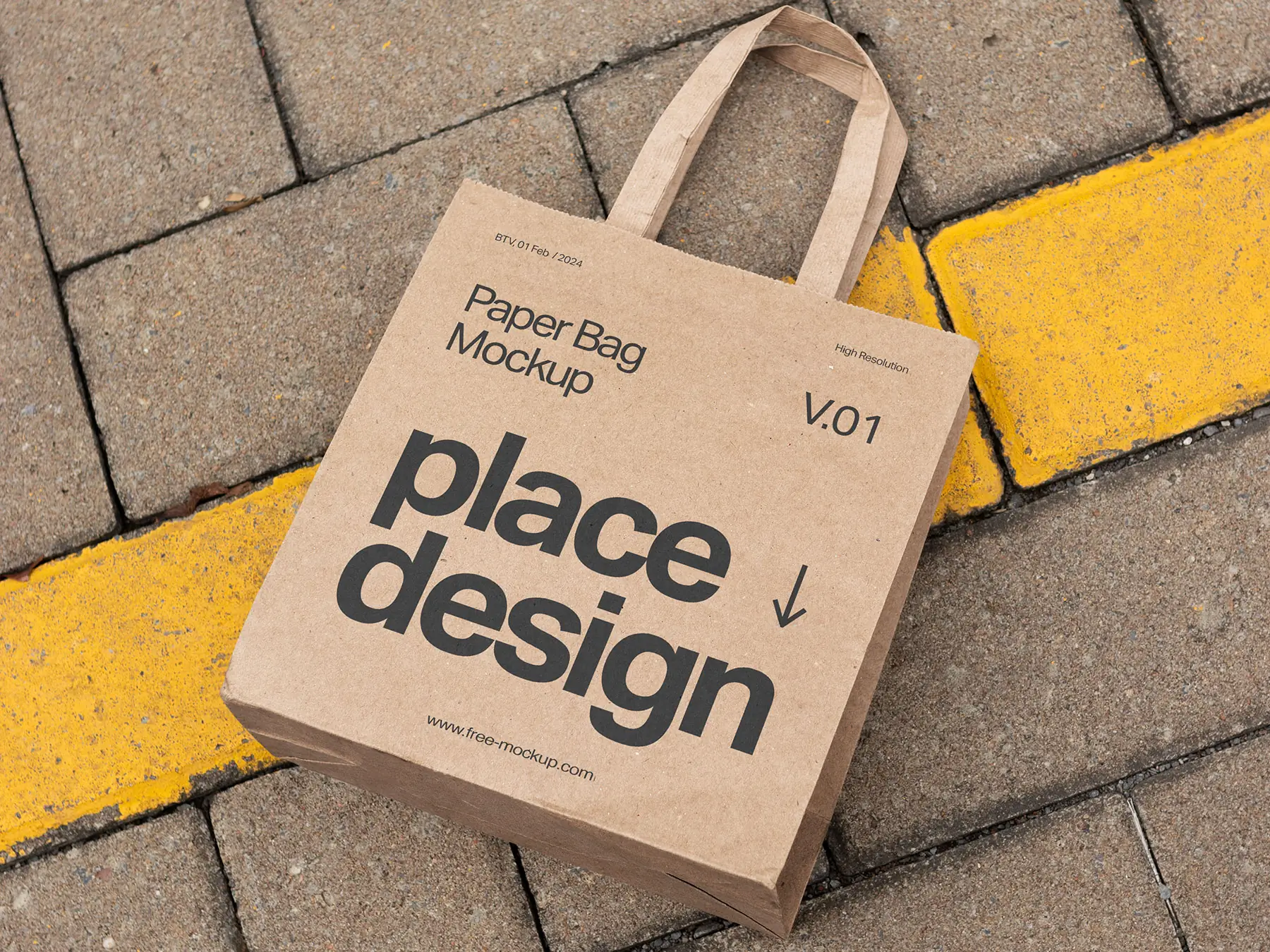 Free Paper Bag Mockup