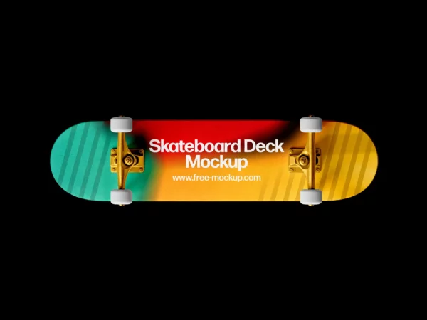 Free Skateboard Deck Mockup