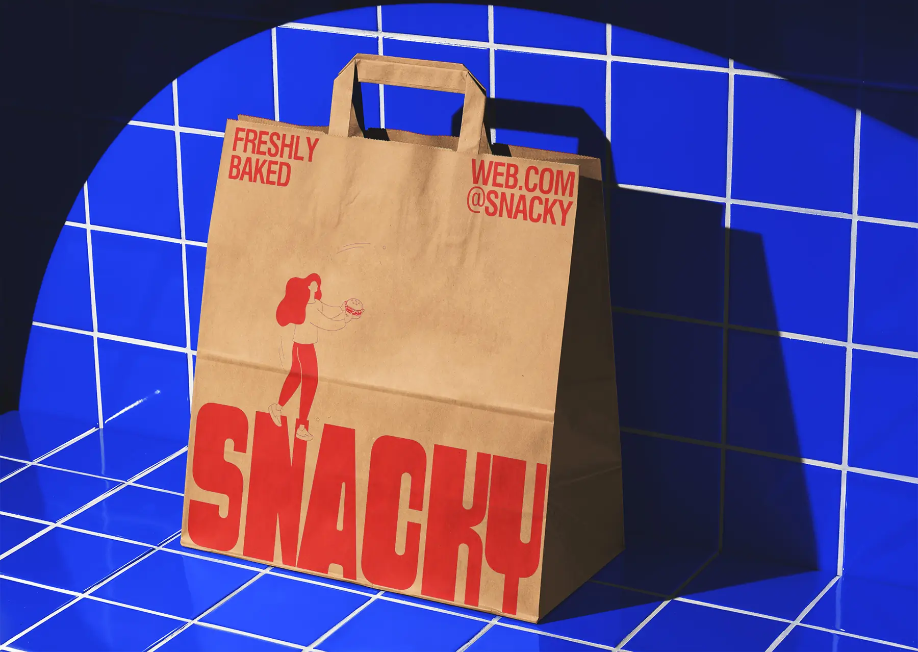 Takeaway Paper Bag Mockup (Free Download)