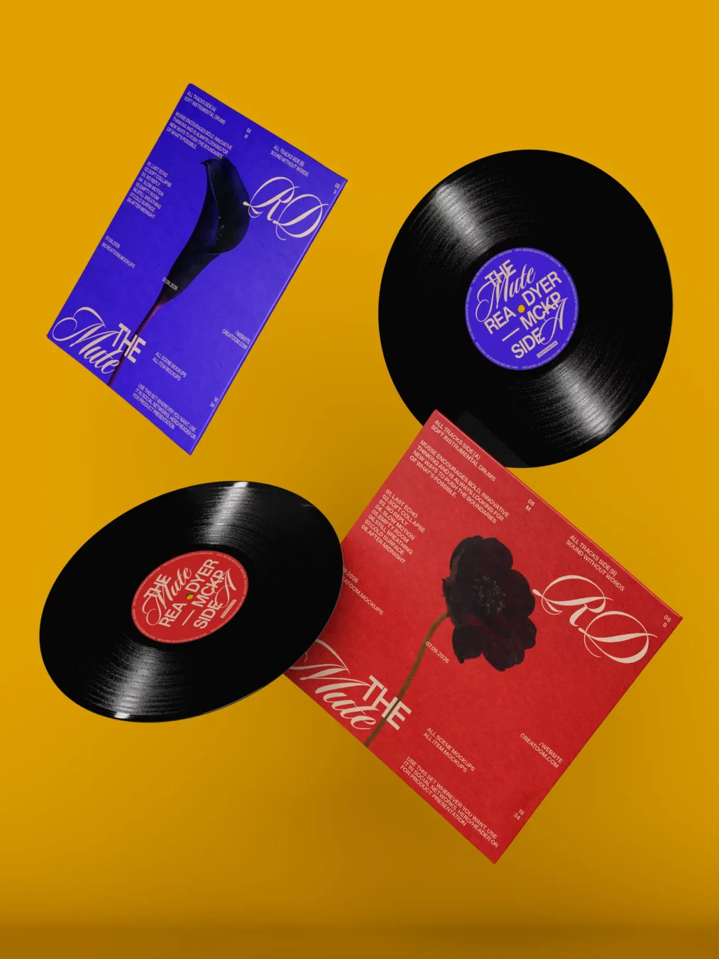 Vinyl Record and Sleeve Mockup