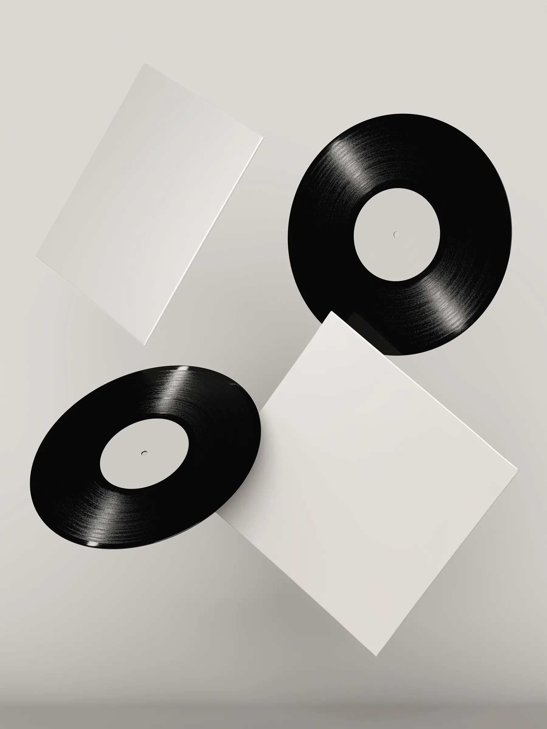 Vinyl Record and Sleeve Mockup