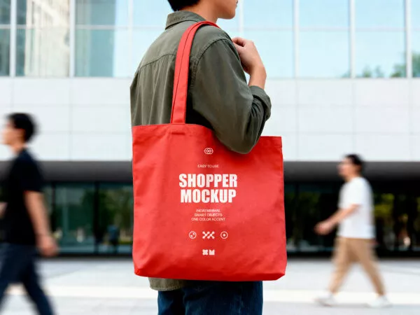 Canvas Tote Bag Shopper Mockup (Free Download)