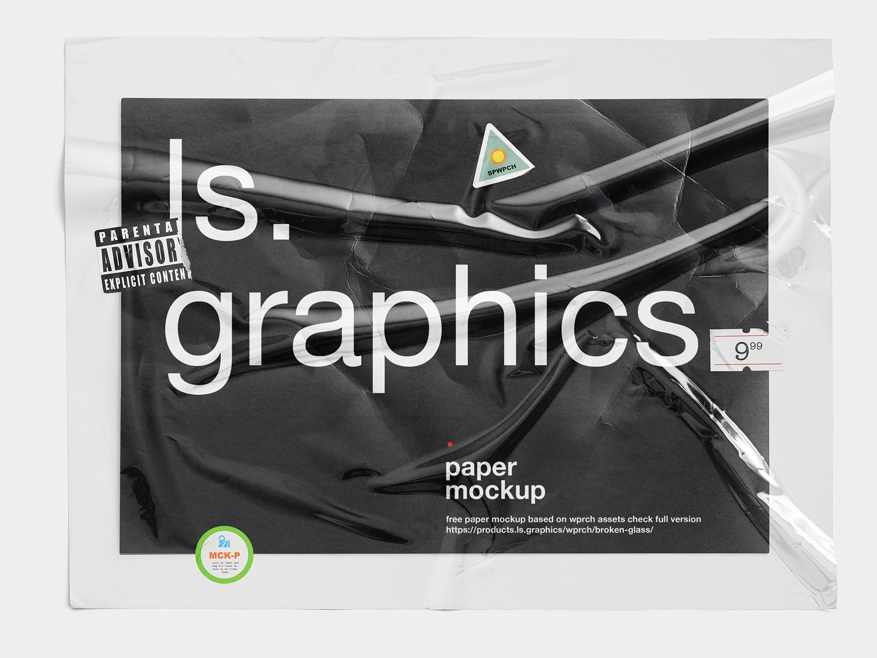 Clear Plastic Texture Paper Mockup (Free Download)