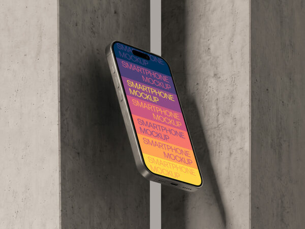 Floating Smartphone Mockup – Free PSD