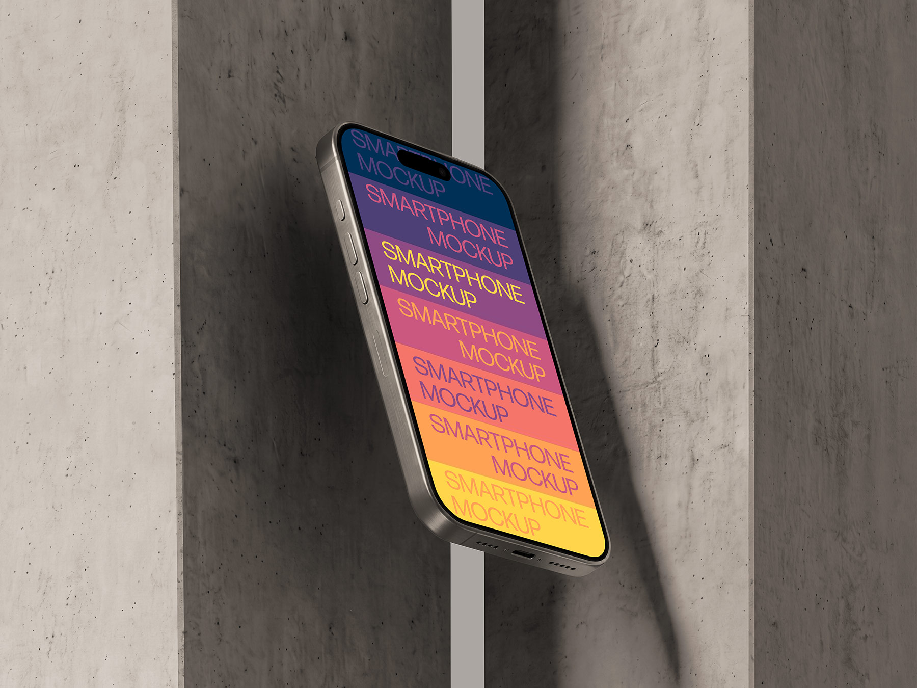 Floating Smartphone Mockup – Free PSD