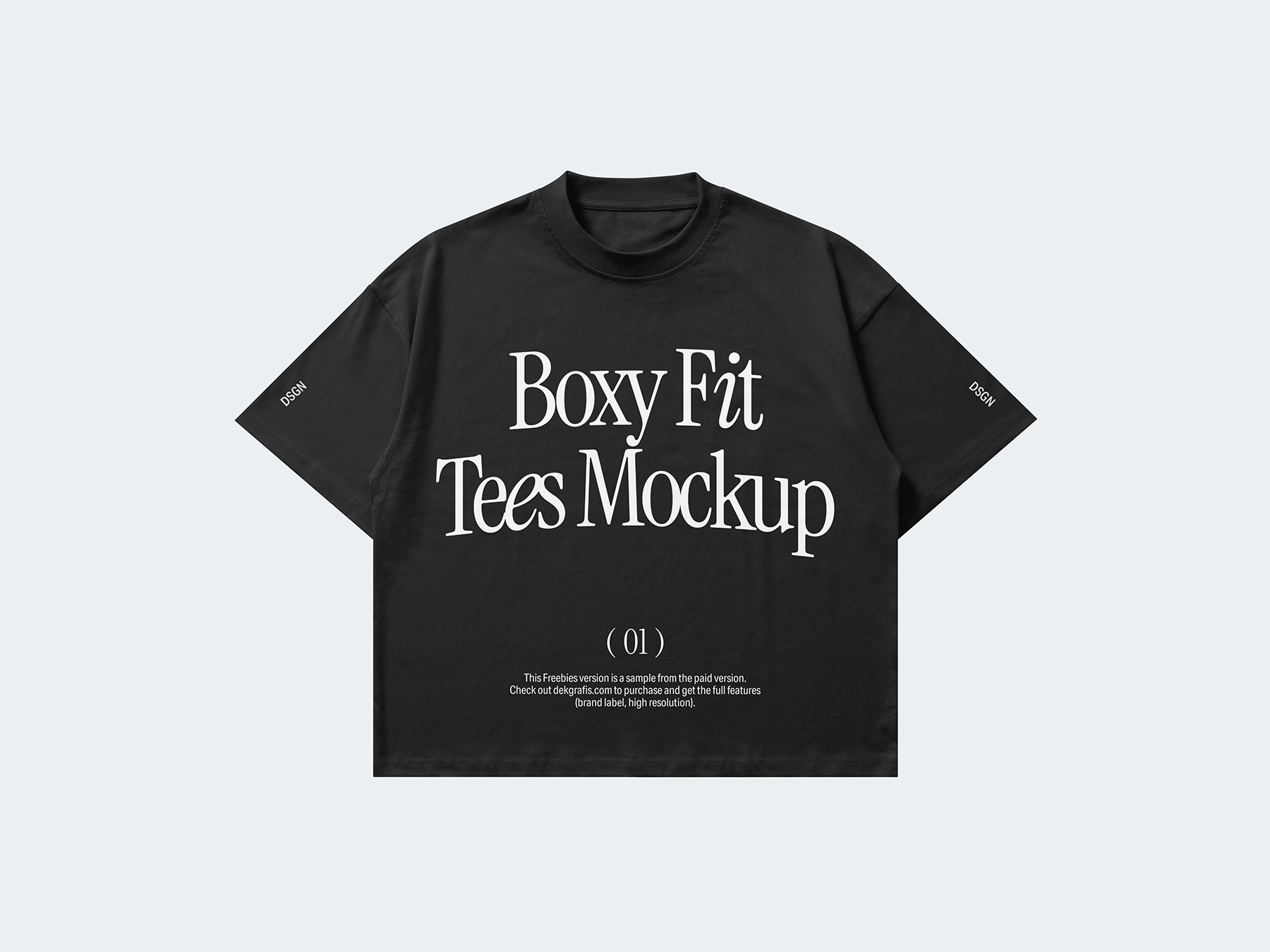 Free Boxy Fit T-Shirt Mockup – Oversized Tee
