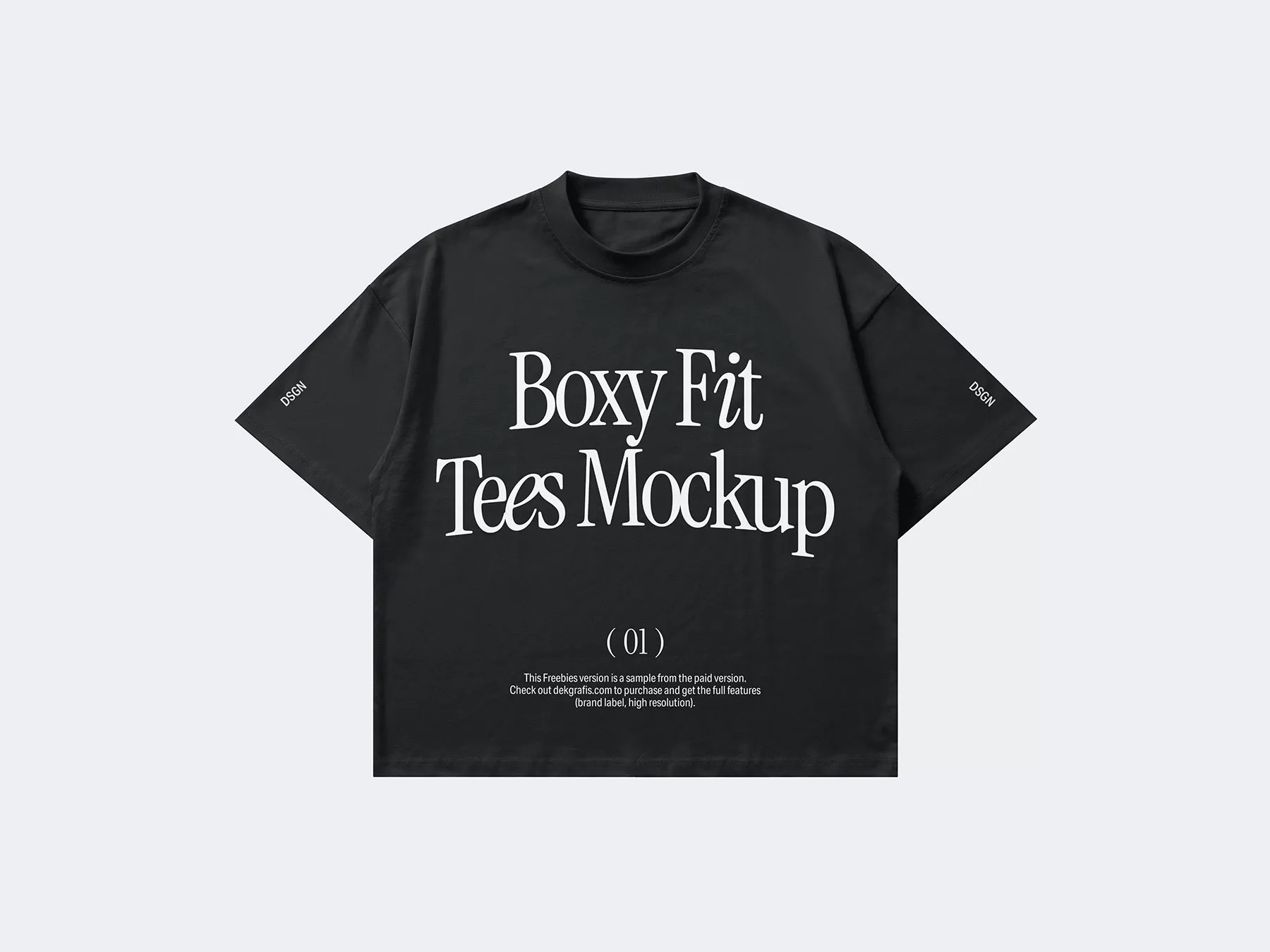 Free Boxy Fit T-Shirt Mockup – Oversized Tee
