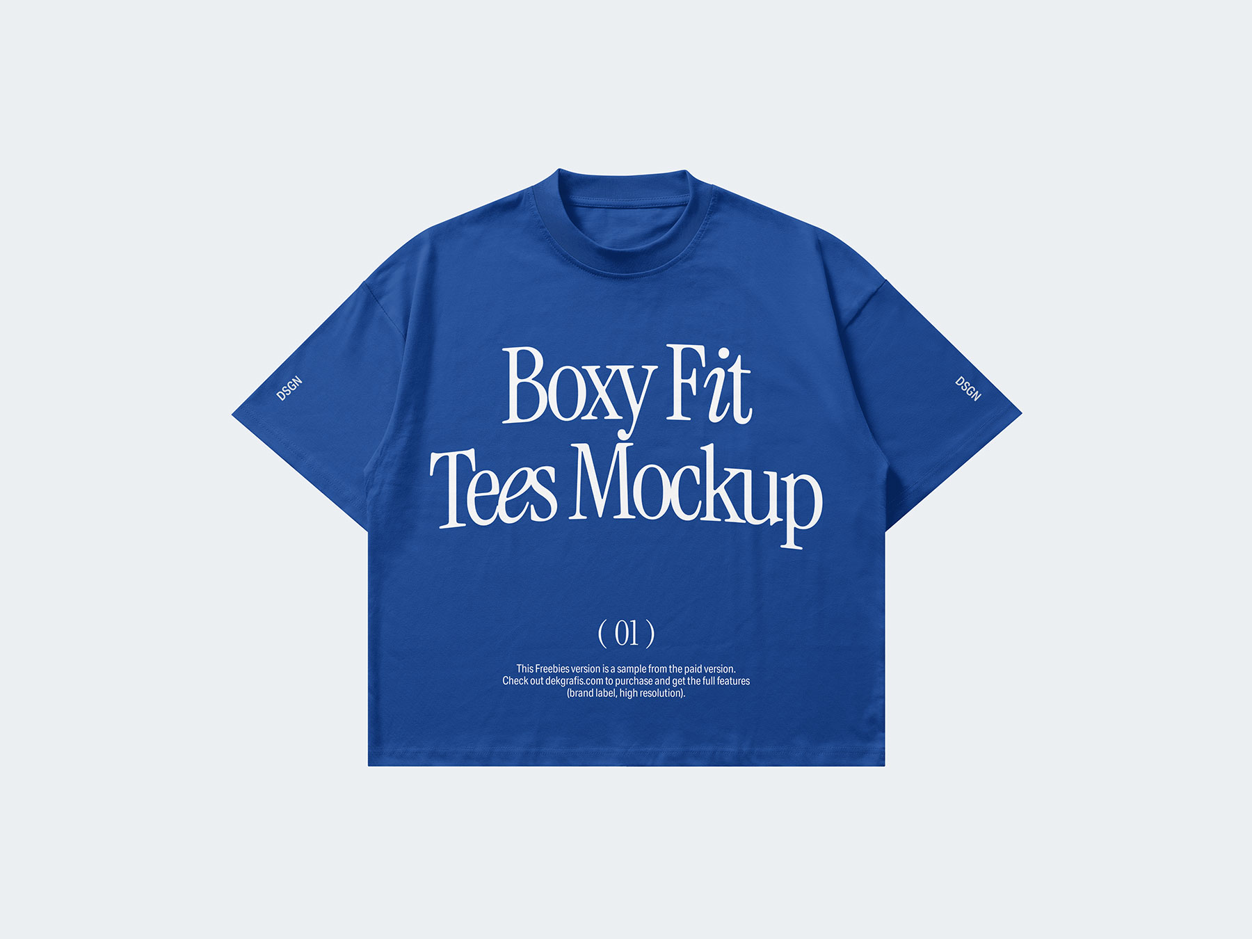 Free Boxy Fit T-Shirt Mockup – Oversized Tee