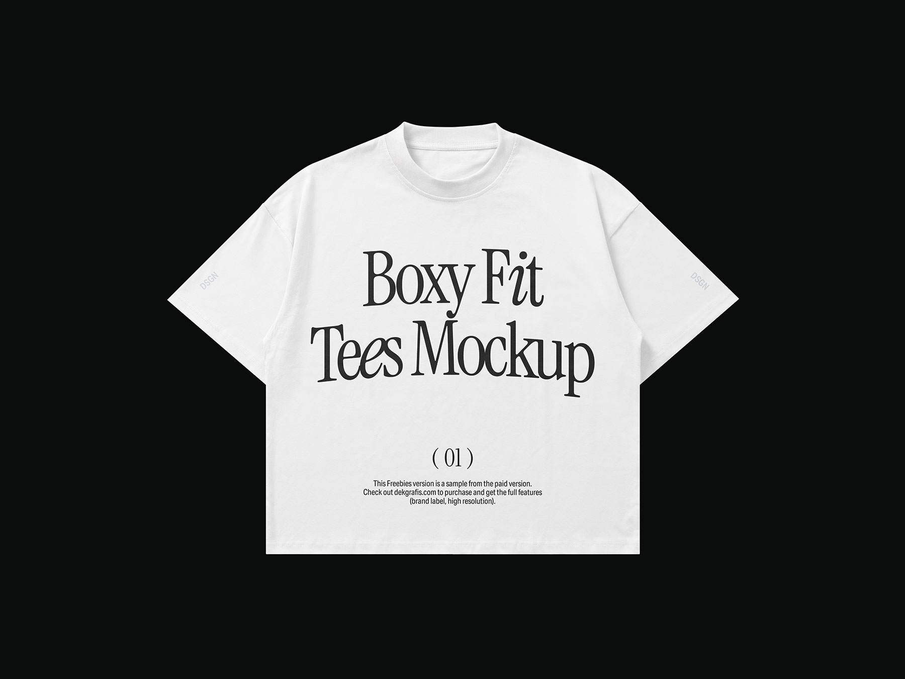 Free Boxy Fit T-Shirt Mockup – Oversized Tee