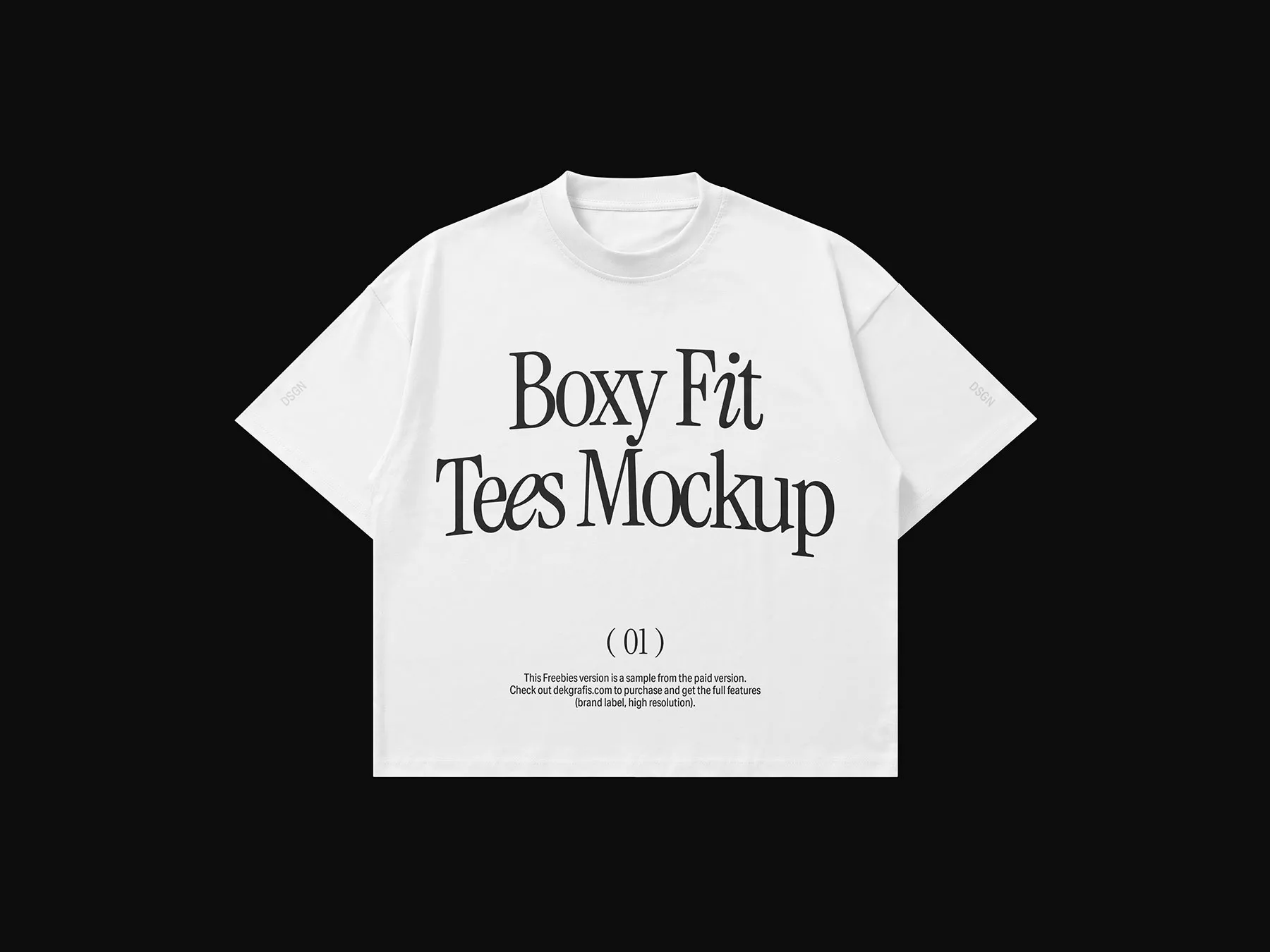 Free Boxy Fit T-Shirt Mockup – Oversized Tee