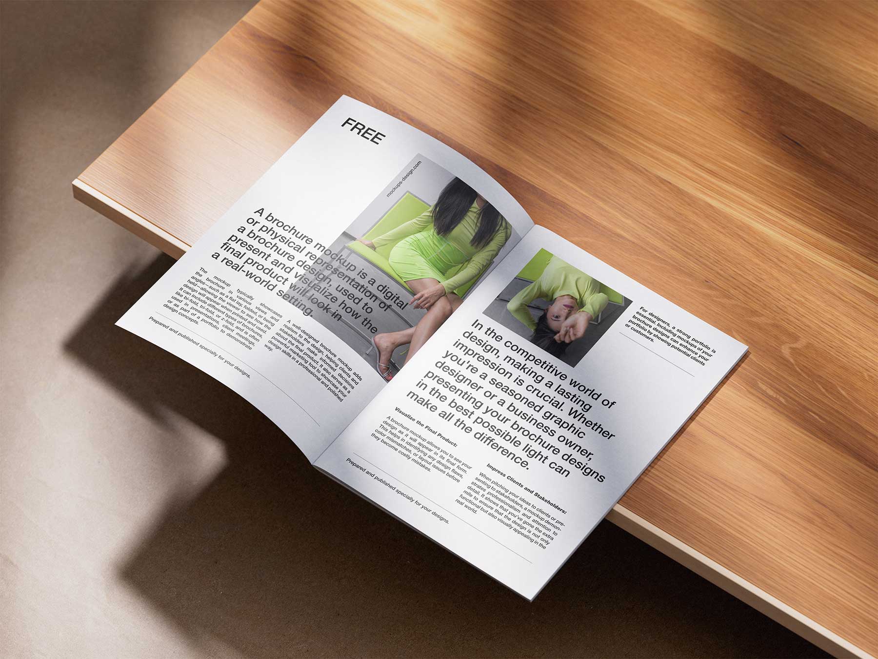 Free Brochure Mockup Kit