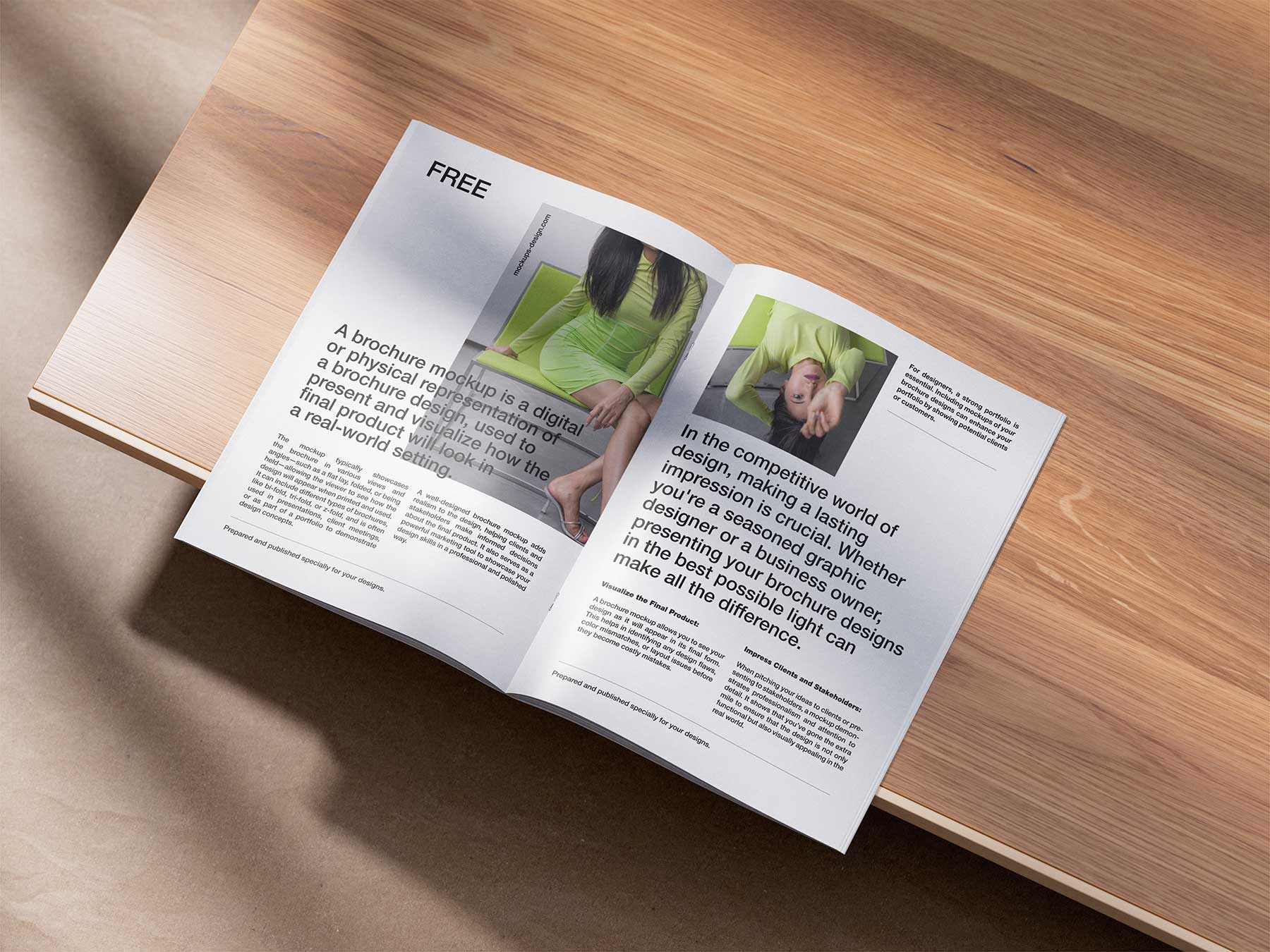 Free Brochure Mockup Kit
