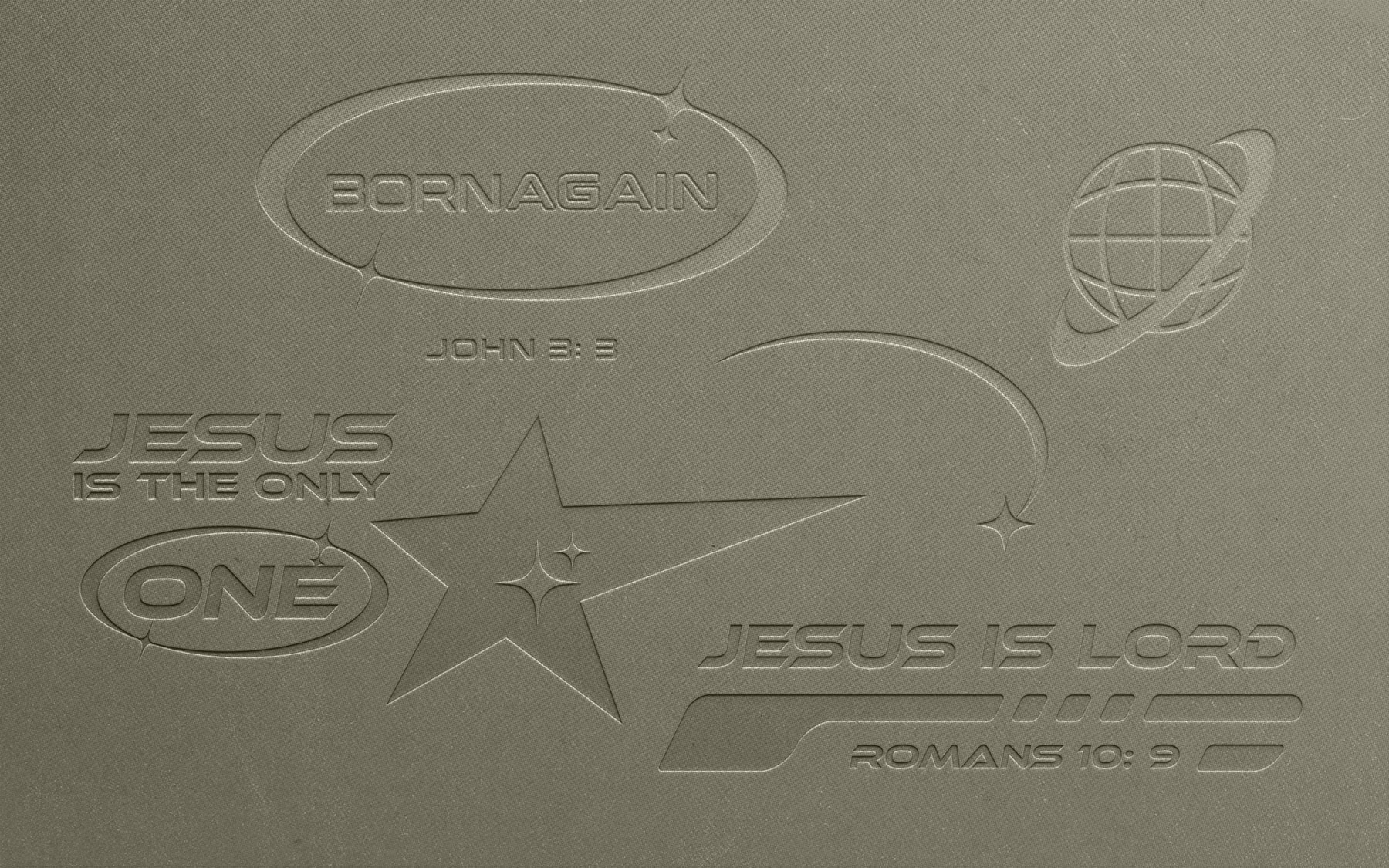 Free Debossed Logo Mockup on Pressed Paper
