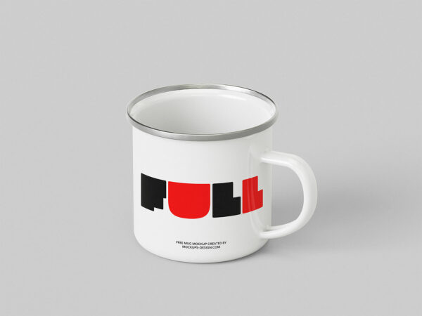 Free Enameled Mug Mockup Set