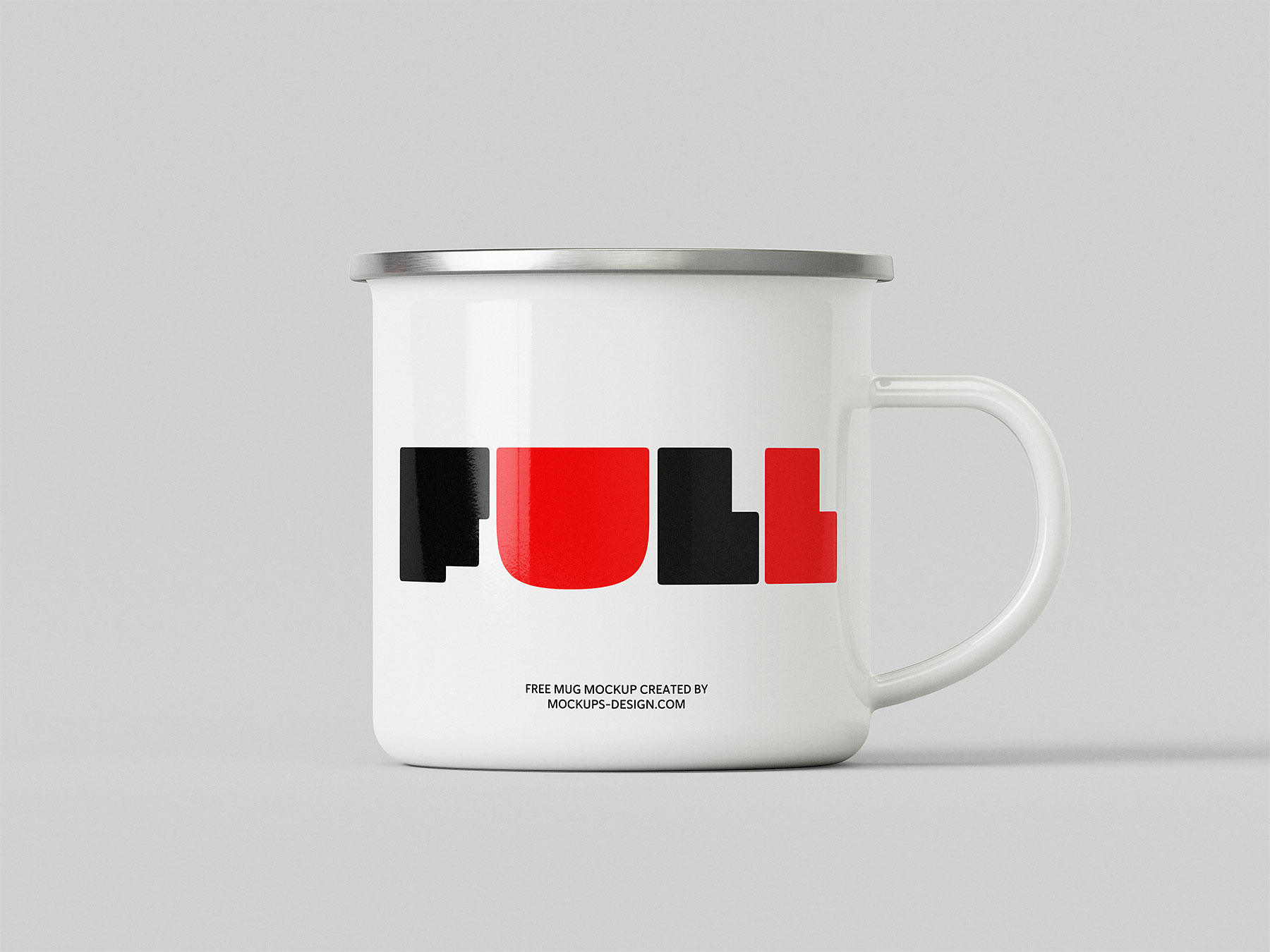 Free Enameled Mug Mockup Set